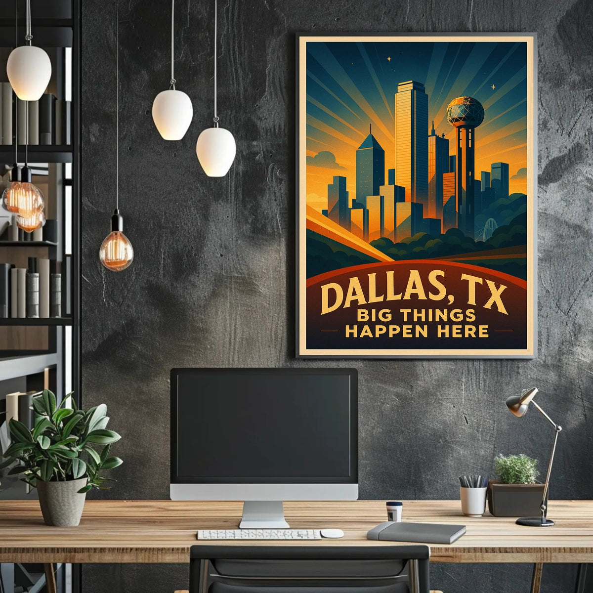 Dallas, TX Big Things Happen Here Poster