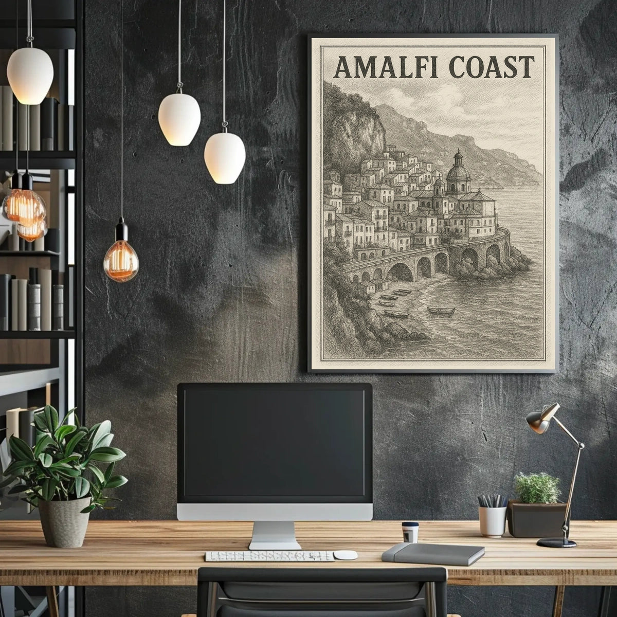 Amalfi Coast Poster Wall Art For Home Decor 18x24 Print