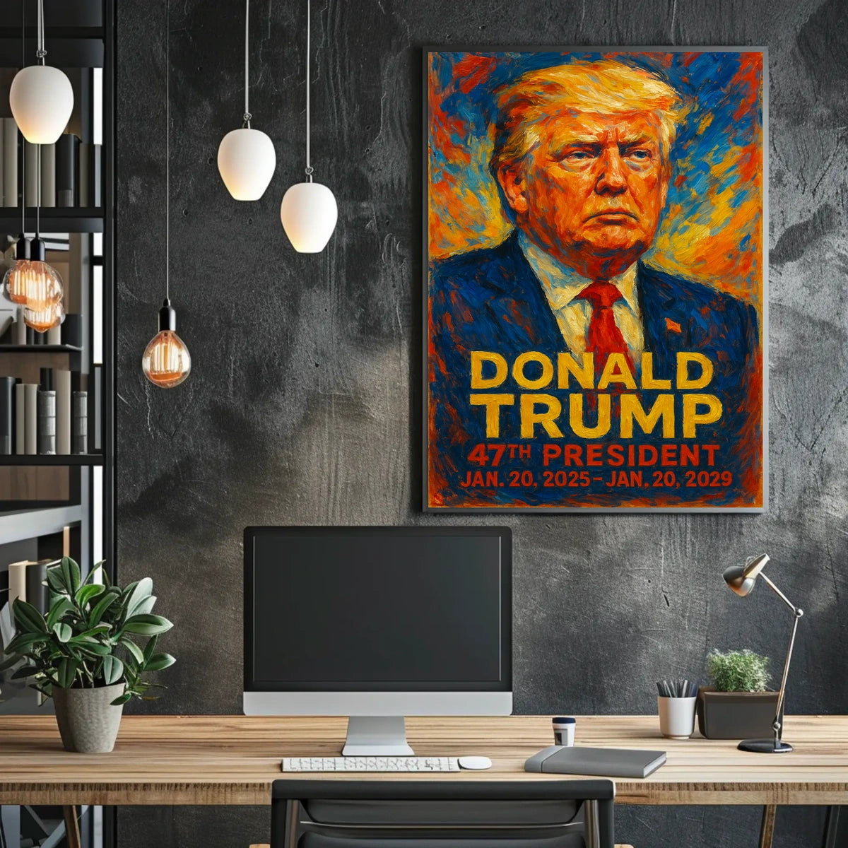 Donald Trump Guardian Liberty Patriot Impressionism Poster