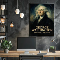 George Washington 1st President of the United States Double Exposure Poster
