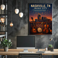 Nashville Music City Poster