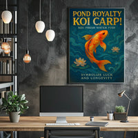 Pond Royalty Koi Carp Poster