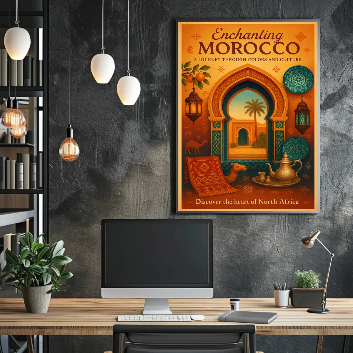 Moroccan Cultural Heritage Vintage Art Poster