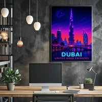 Dubai Skyline United Arab Emirates Poster PosterGoat