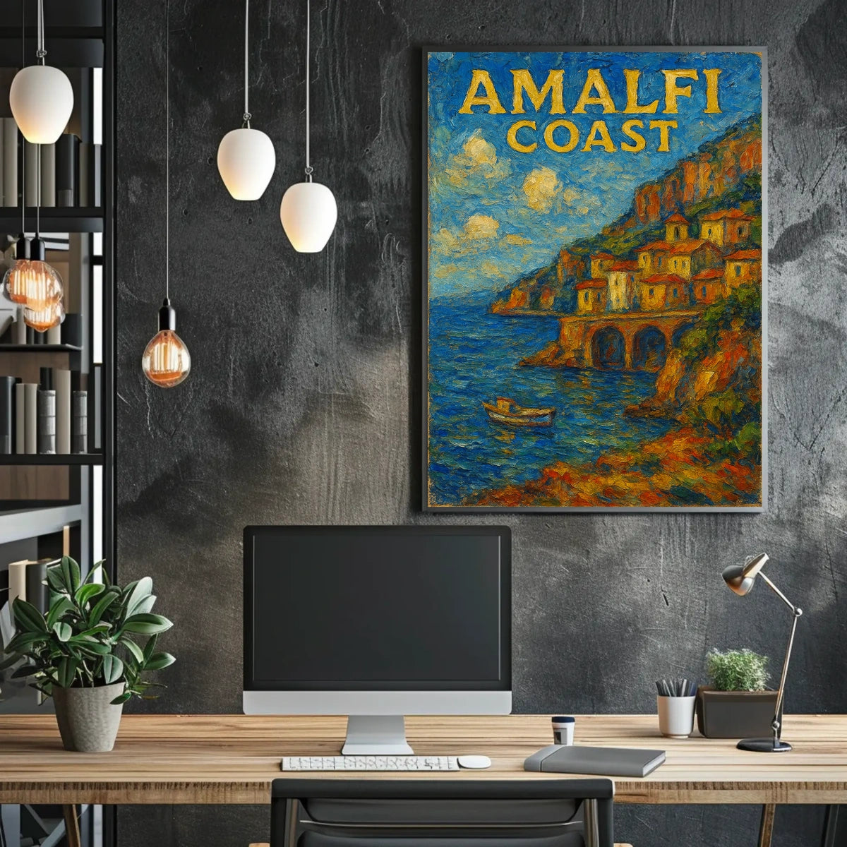Amalfi Coast Poster Wall Art 18x24 Travel Gift Print