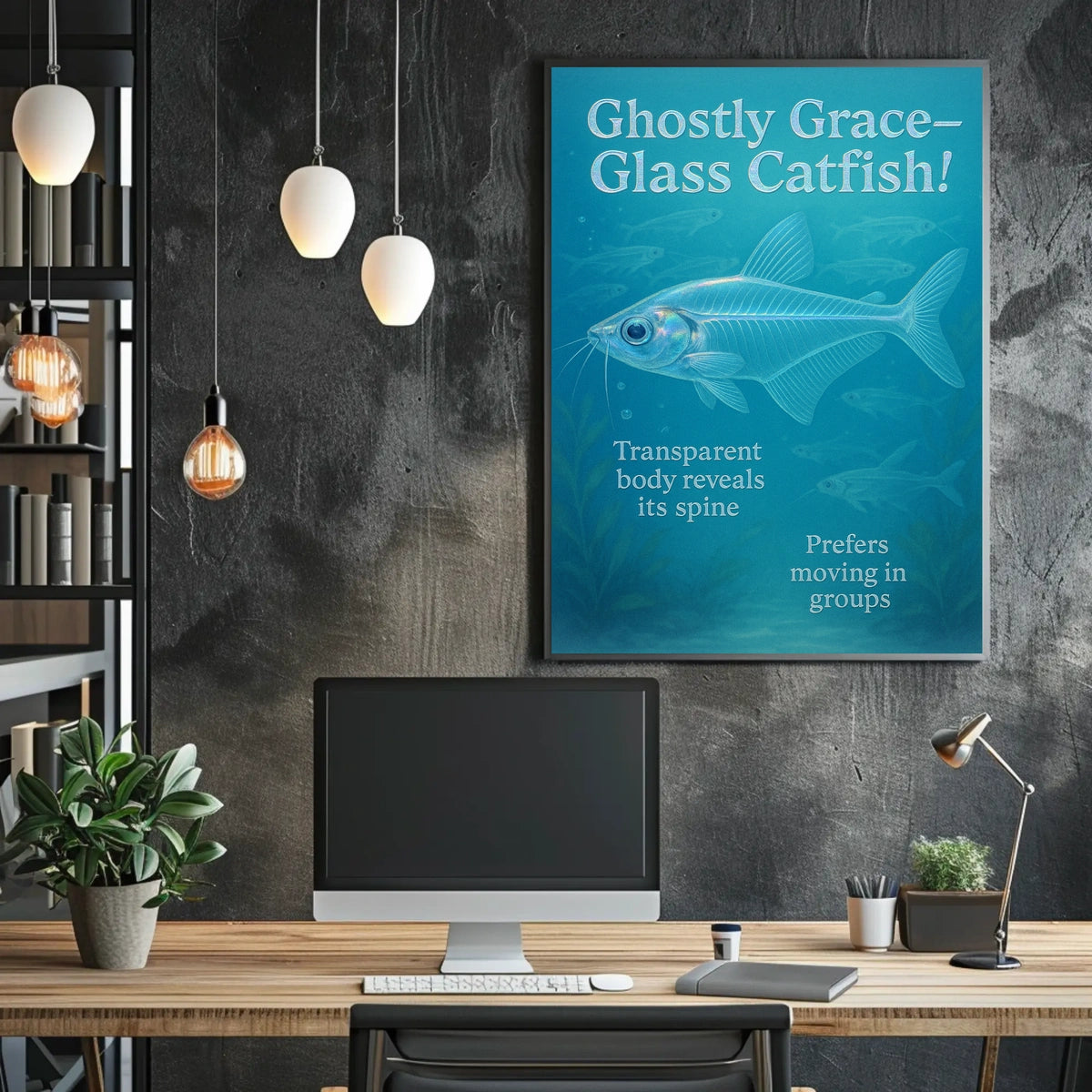 Ghostly Grace Glass Catfish Poster