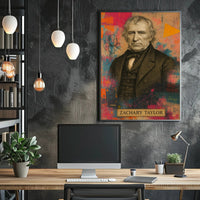 Zachary Taylor Portrait Artistic Abstract, Artistic, or Pop Culture Poster