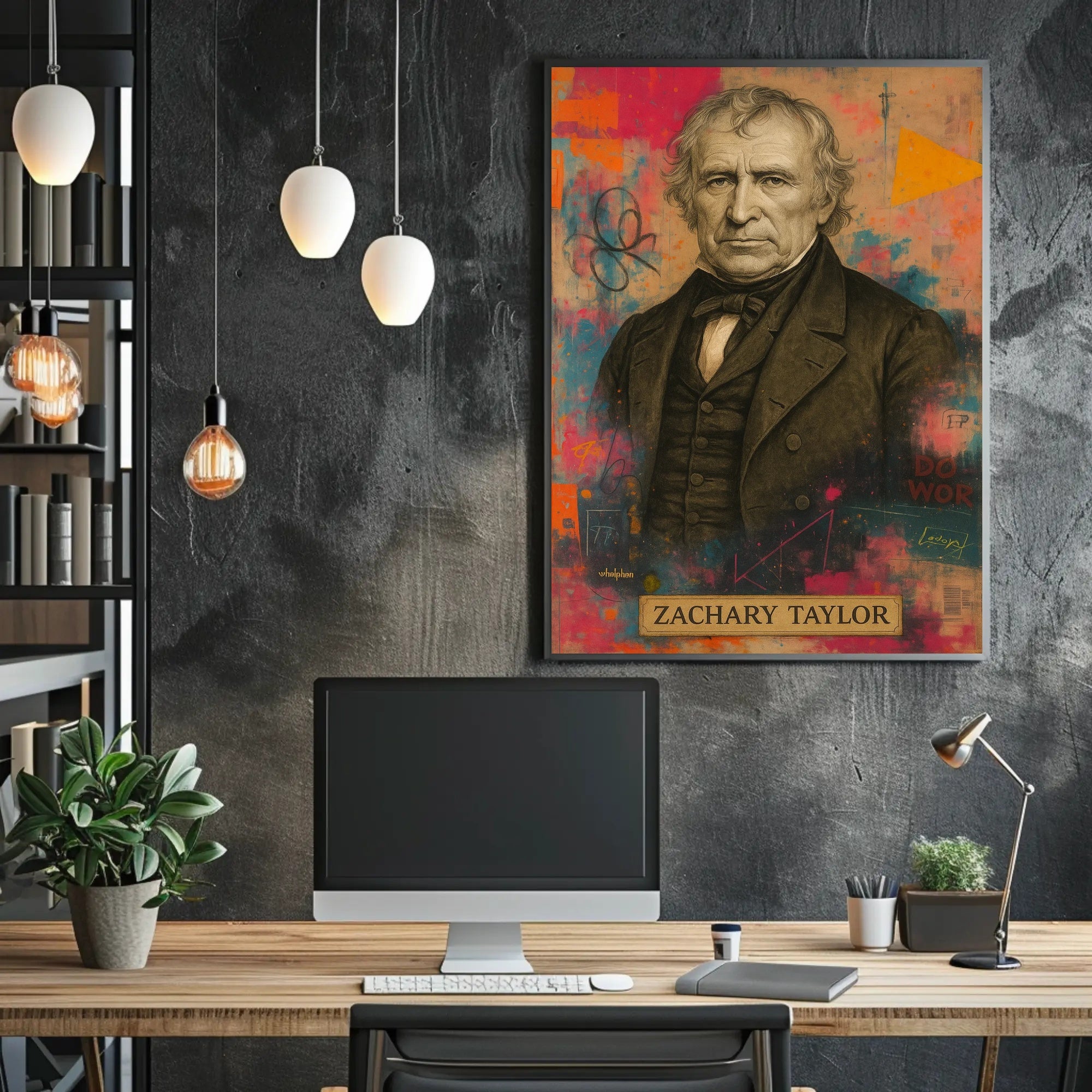 Zachary Taylor Portrait Artistic Abstract, Artistic, or Pop Culture Poster