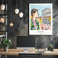 Contemporary Rome Illustration Poster PosterGoat