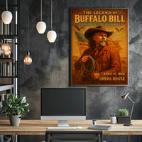 The Legend Of Buffalo Bill Poster Vintage Wall Art