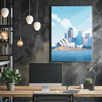 Sydney Opera House Modern Art Poster Print