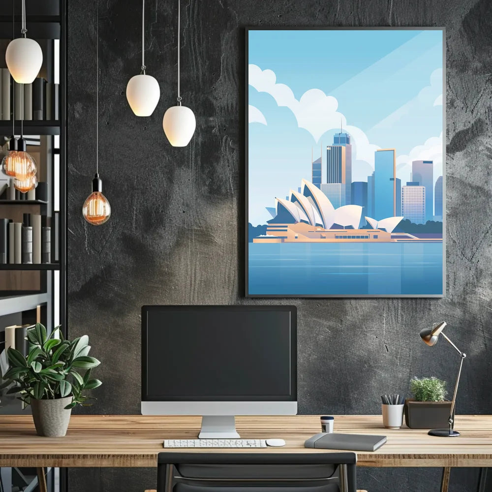 Sydney Opera House Modern Art Poster Print