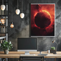 Celestial Red Planet Sci-Fi Art Poster PosterGoat