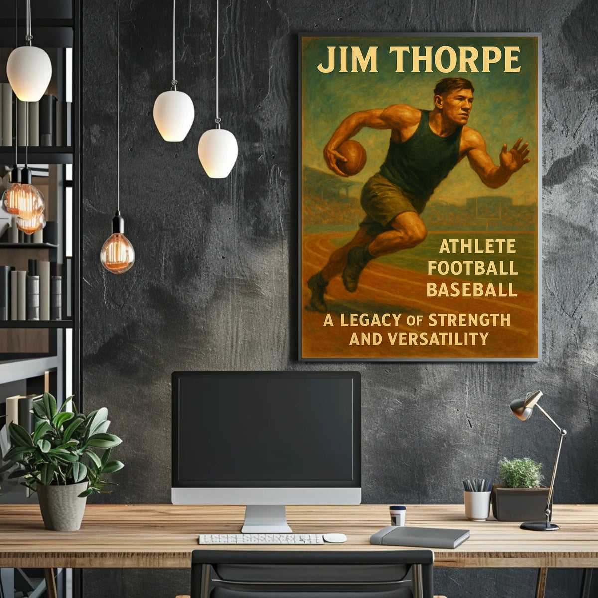 Jim Thorpe Legacy of Strength Poster Wall Art Decor