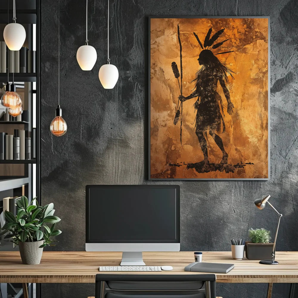 Artistic Visual Storytelling Iconic Figure Poster