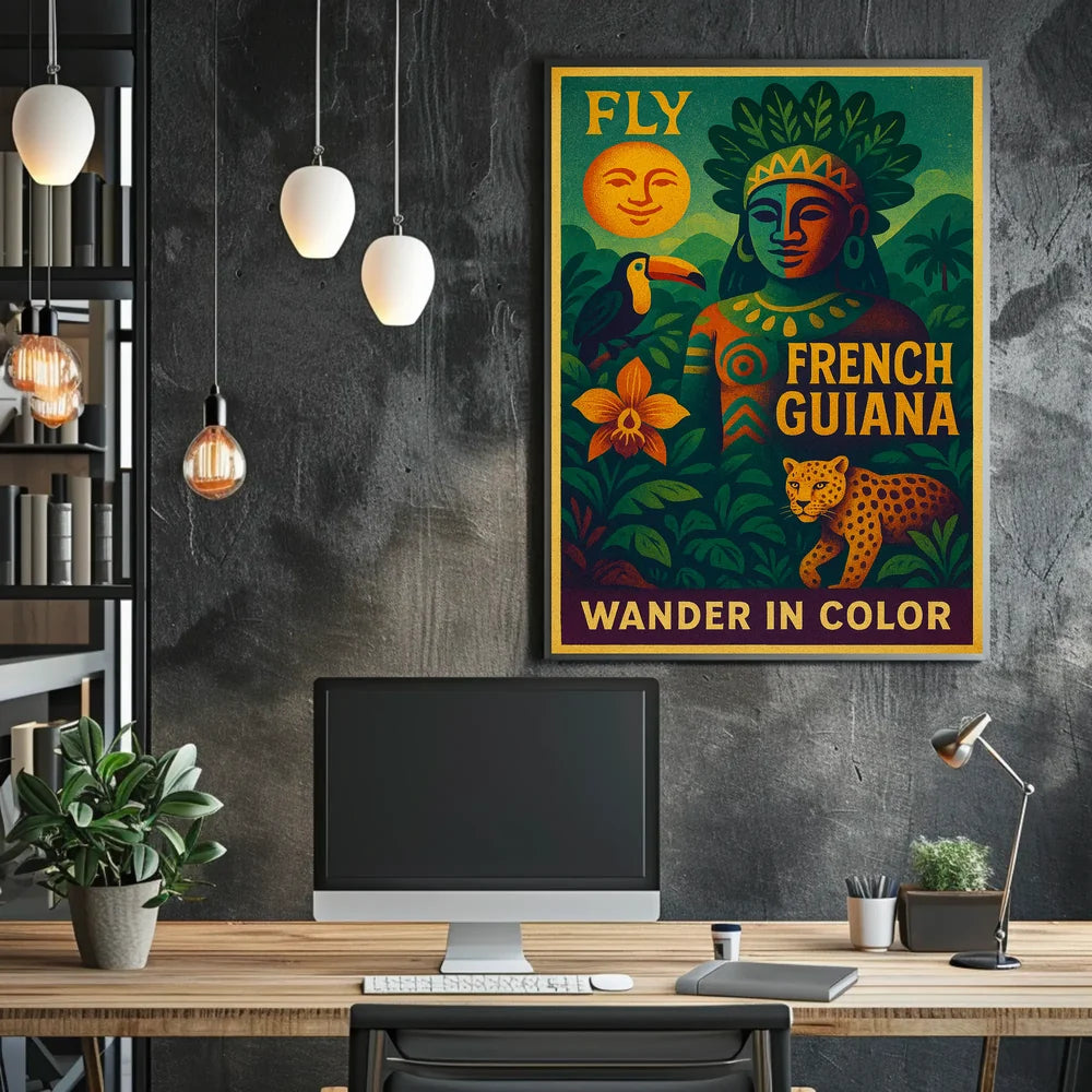 French Guiana Adventure Travel Poster PosterGoat