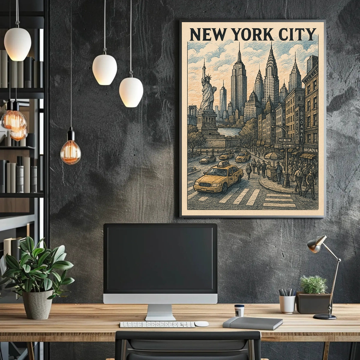 New York City Poster Timeless Urban Landscape Home Decor