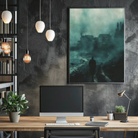 Moody Coastal Village Thriller Noir Movie Poster PosterGoat