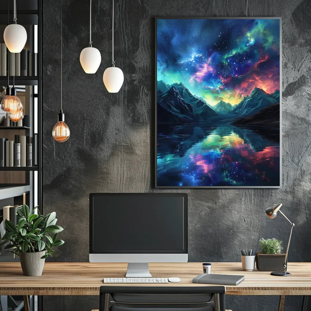 Cosmic Dreamscape: Surreal Starry Sky Art Poster
