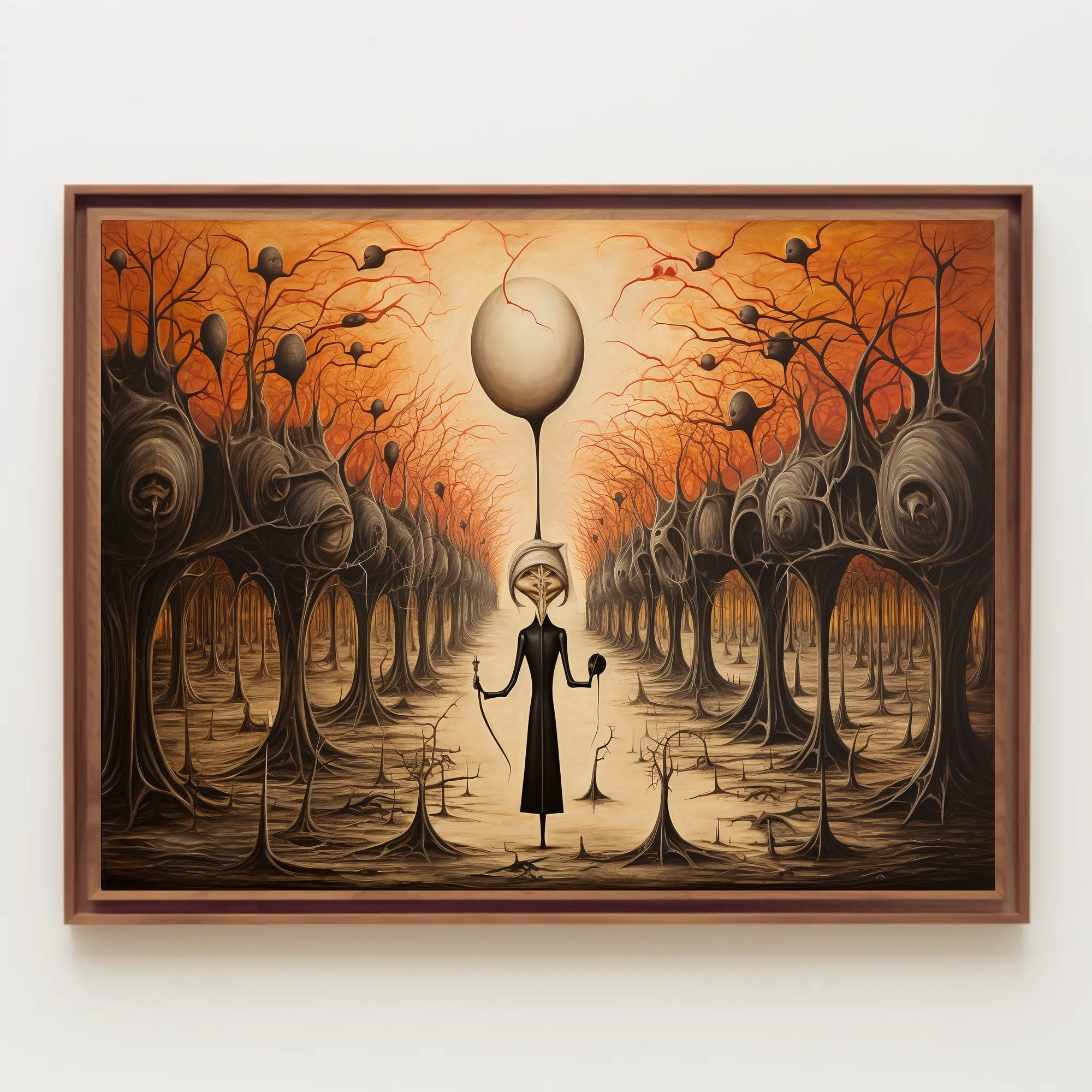 Mysterious Forest Guardian in Surreal Dusk Fantasy Poster