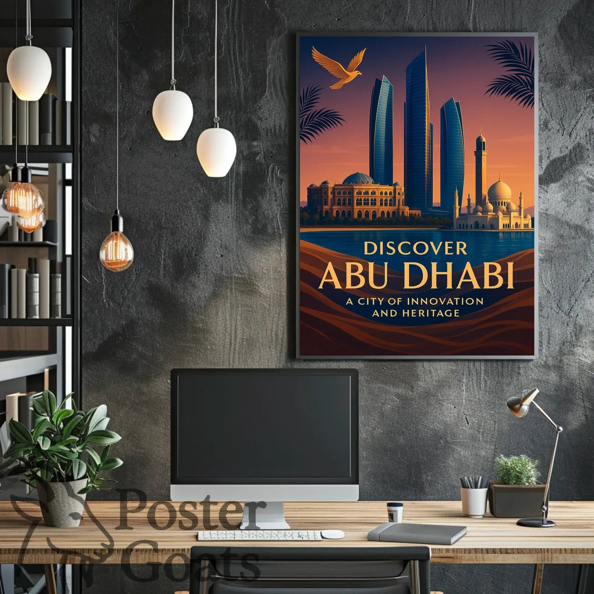 Abu Dhabi Skyline Modern Cultural or Heritage Poster