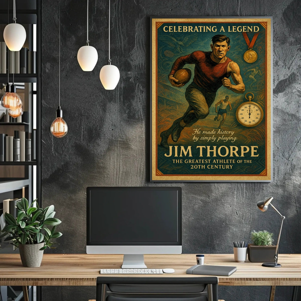 Celebrating a Legend Jim Thorpe Poster