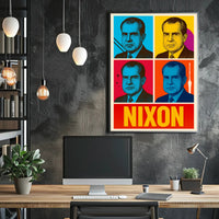 Nixon Retro Pop Art Political Propaganda Poster