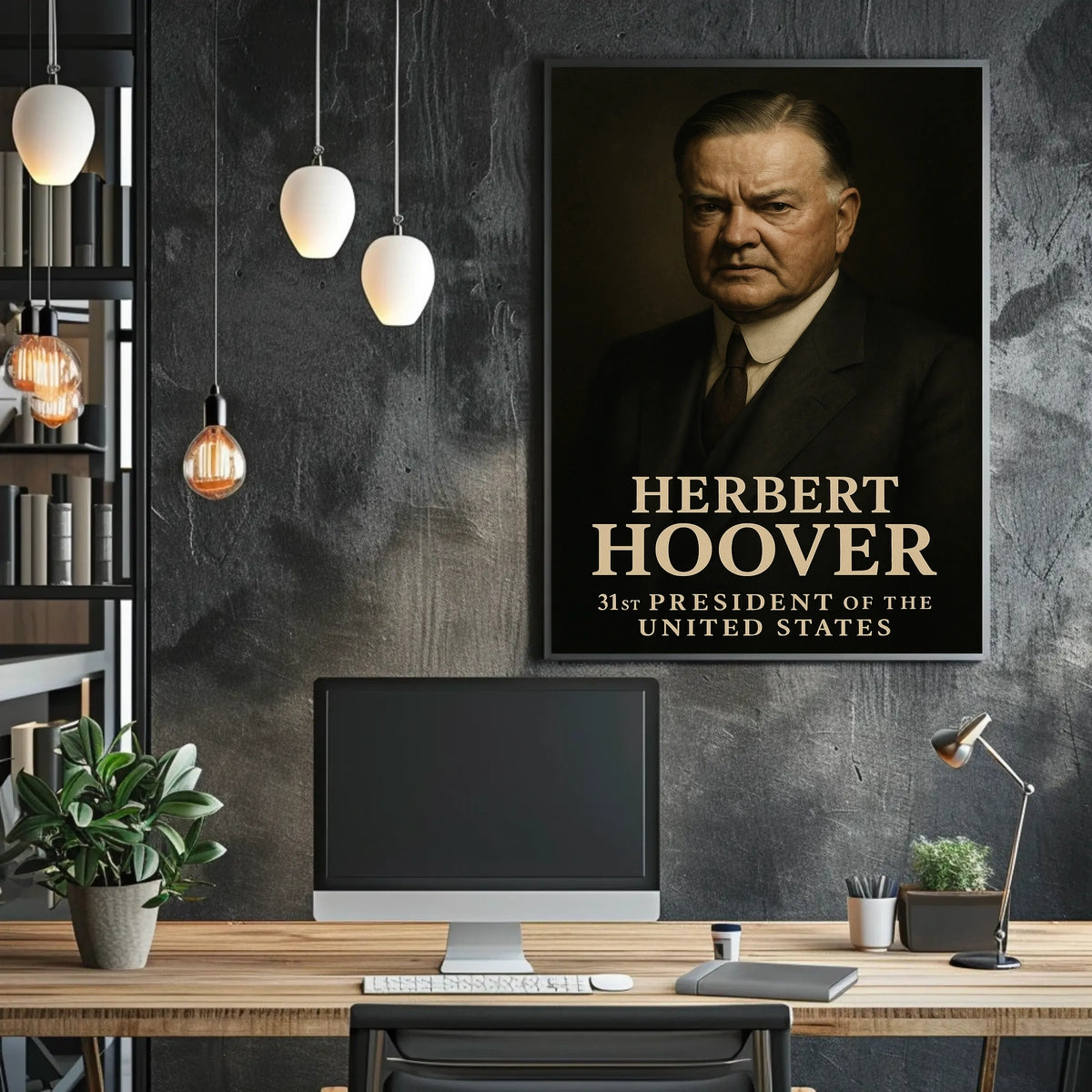Herbert Hoover 31St President Poster Vintage Wall Art Decor