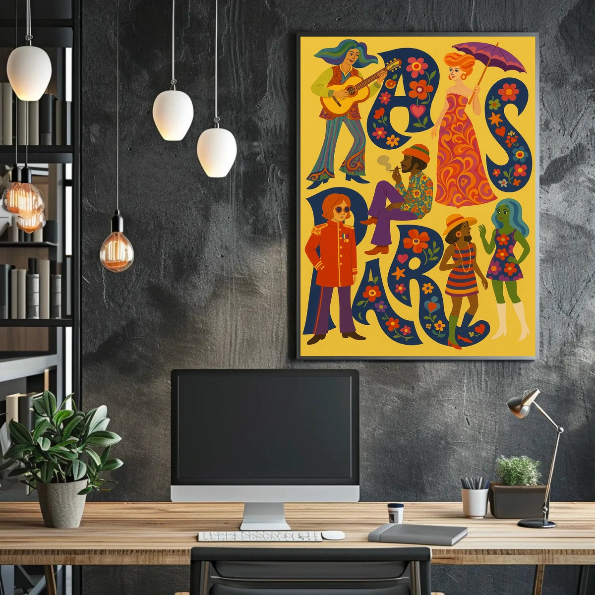 Retro Vibes A Colorful Celebration Poster