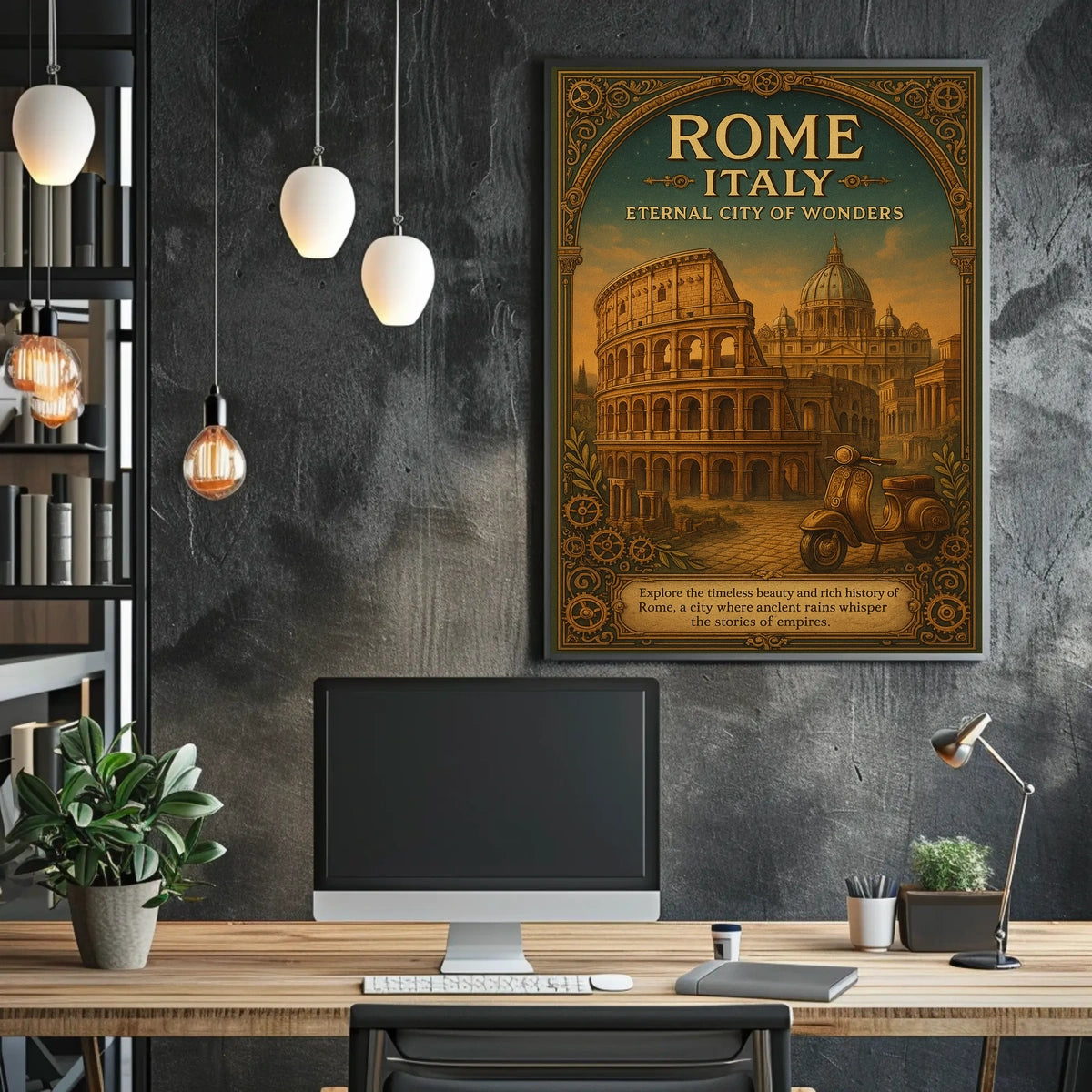 Rome, Italy Eternal City of Wonders Poster