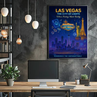 Las Vegas The City of Lights Poster PosterGoat
