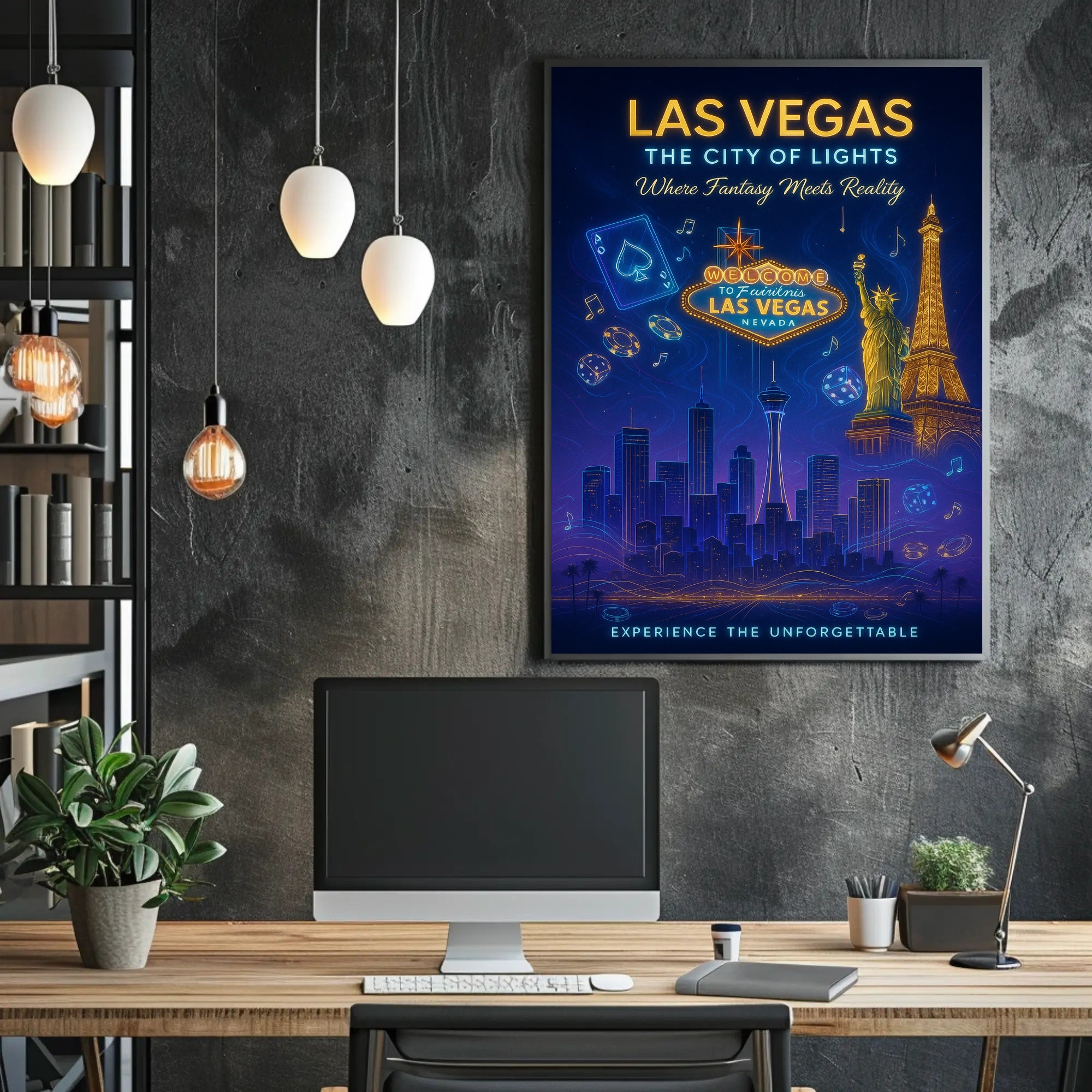Las Vegas The City of Lights Poster PosterGoat