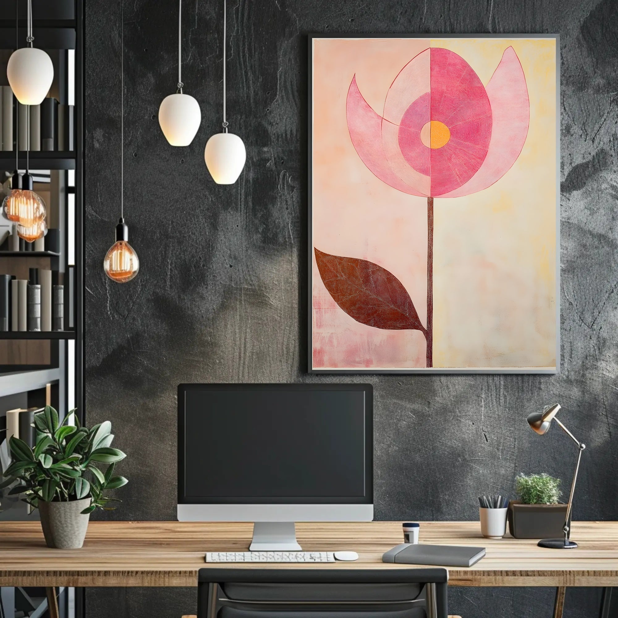 Abstract Floral Poster Modern Botanical Wall Art