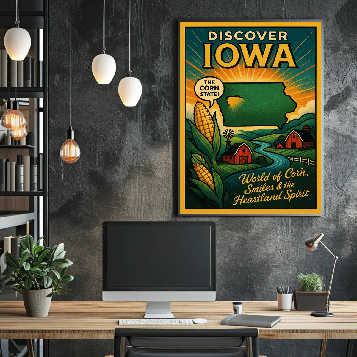 Discover Iowa The Corn State Poster
