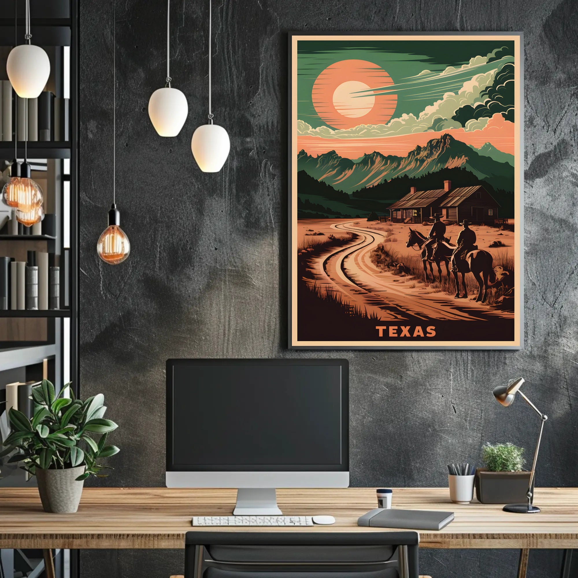 Texas Frontier Landscape Poster