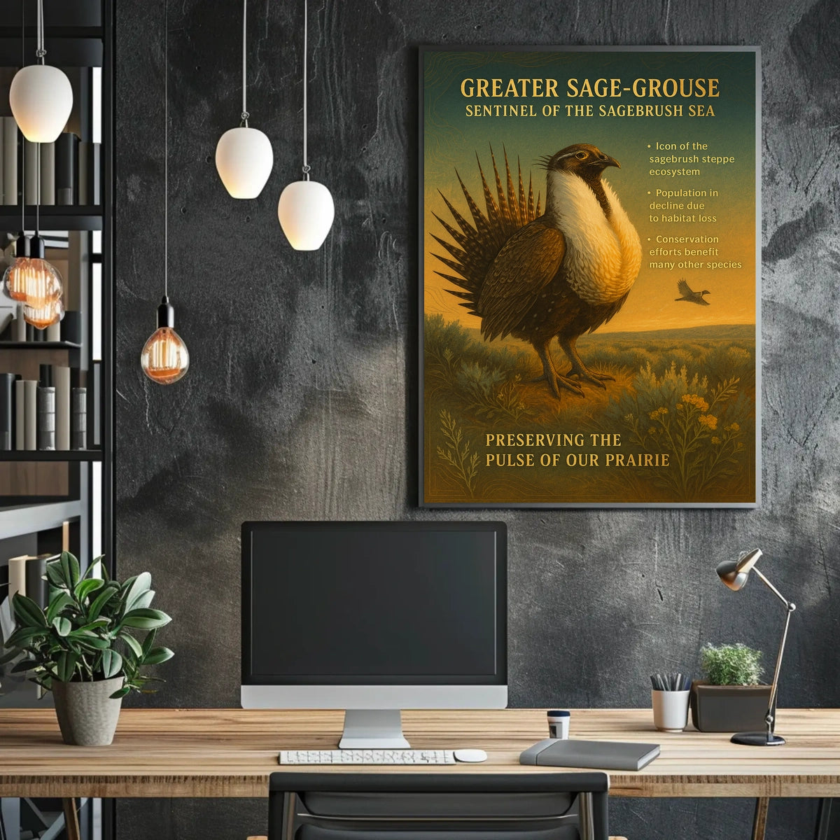 Greater Sage-Grouse Sentinel of the Sagebrush Sea Poster