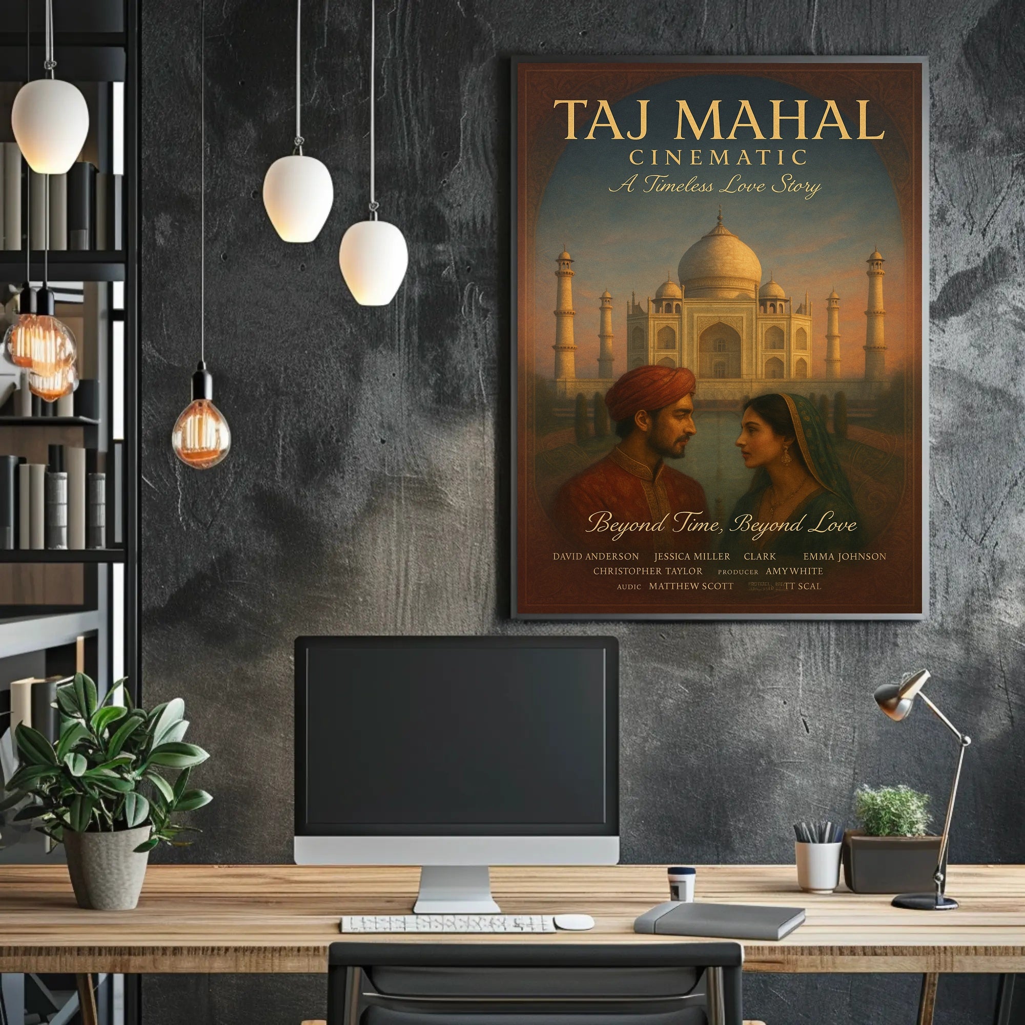 Taj Mahal Cinematic A Timeless Love Story Poster PosterGoat