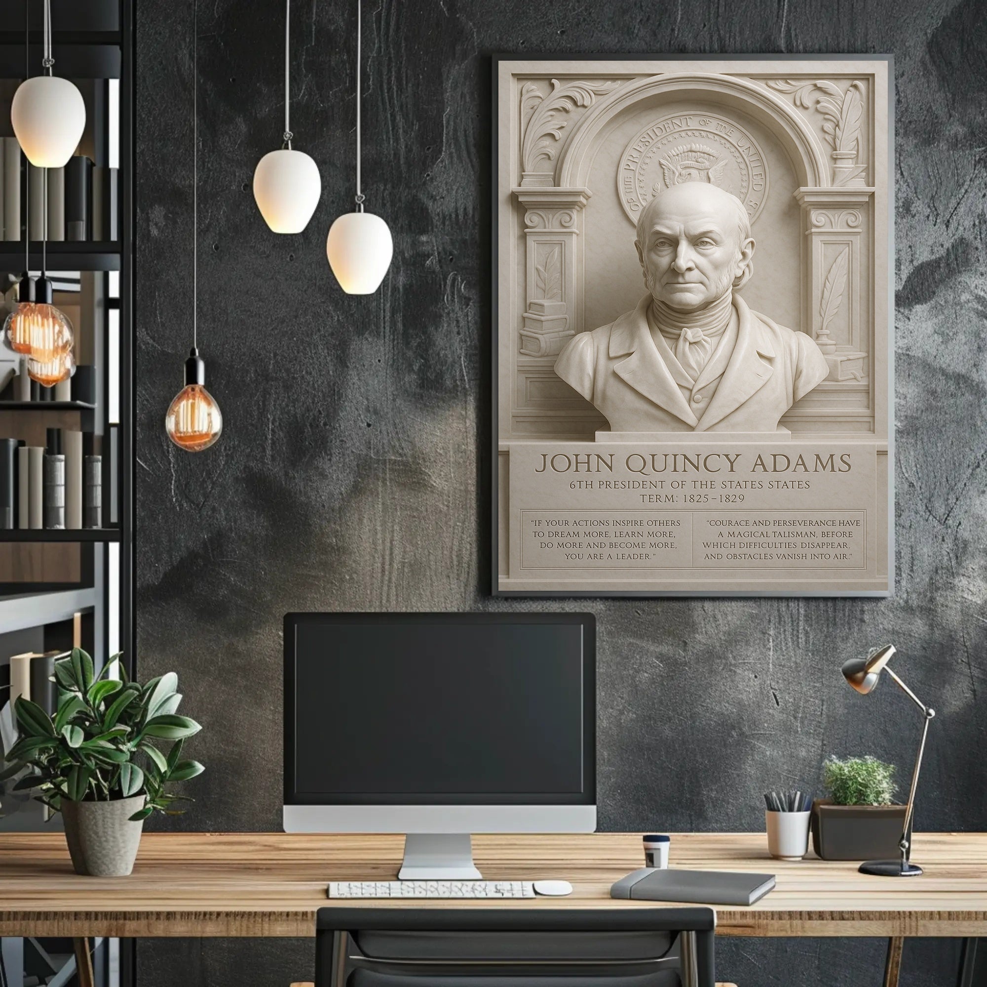 John Quincy Adams Presidential Historical Poster