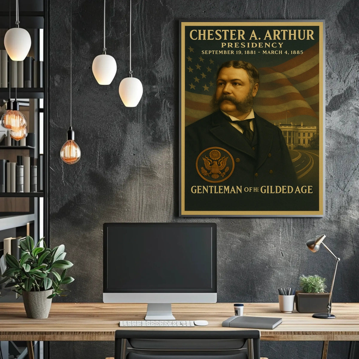 Chester A. Arthur Gilded Age Portrait Historical or Presidential Poster