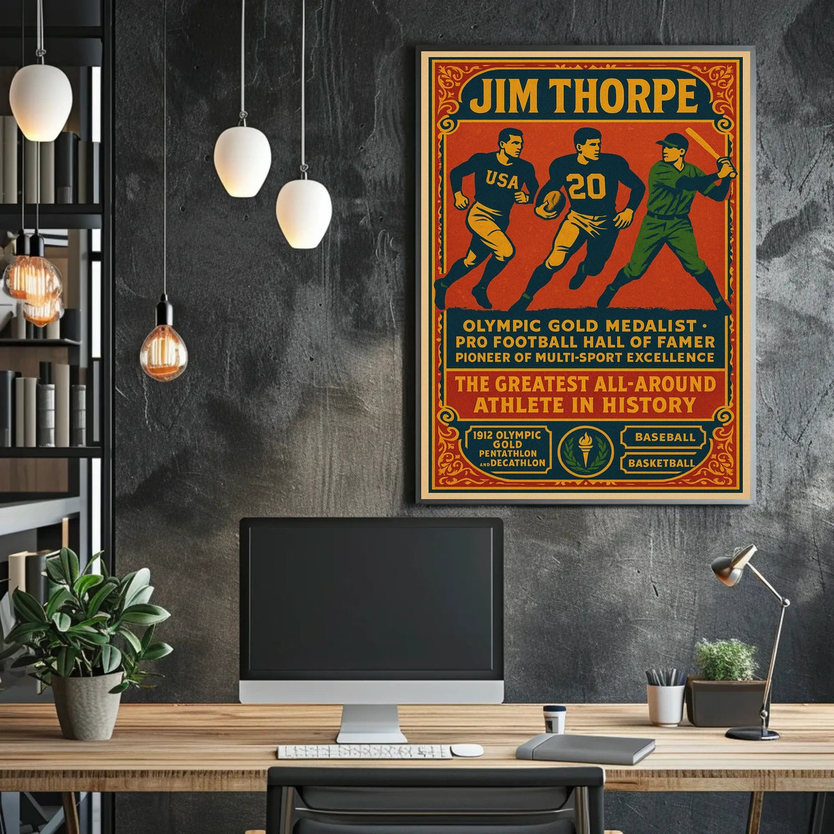 Celebrating Jim Thorpe Legendary Athlete Jim Thorpe Poster