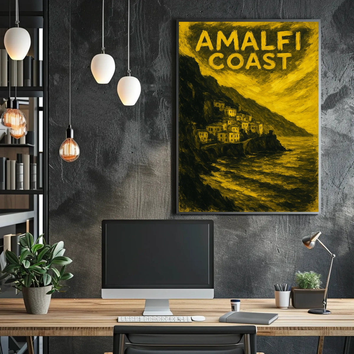 Amalfi Coast Poster Wall Art Coastal Decor Gallery Print