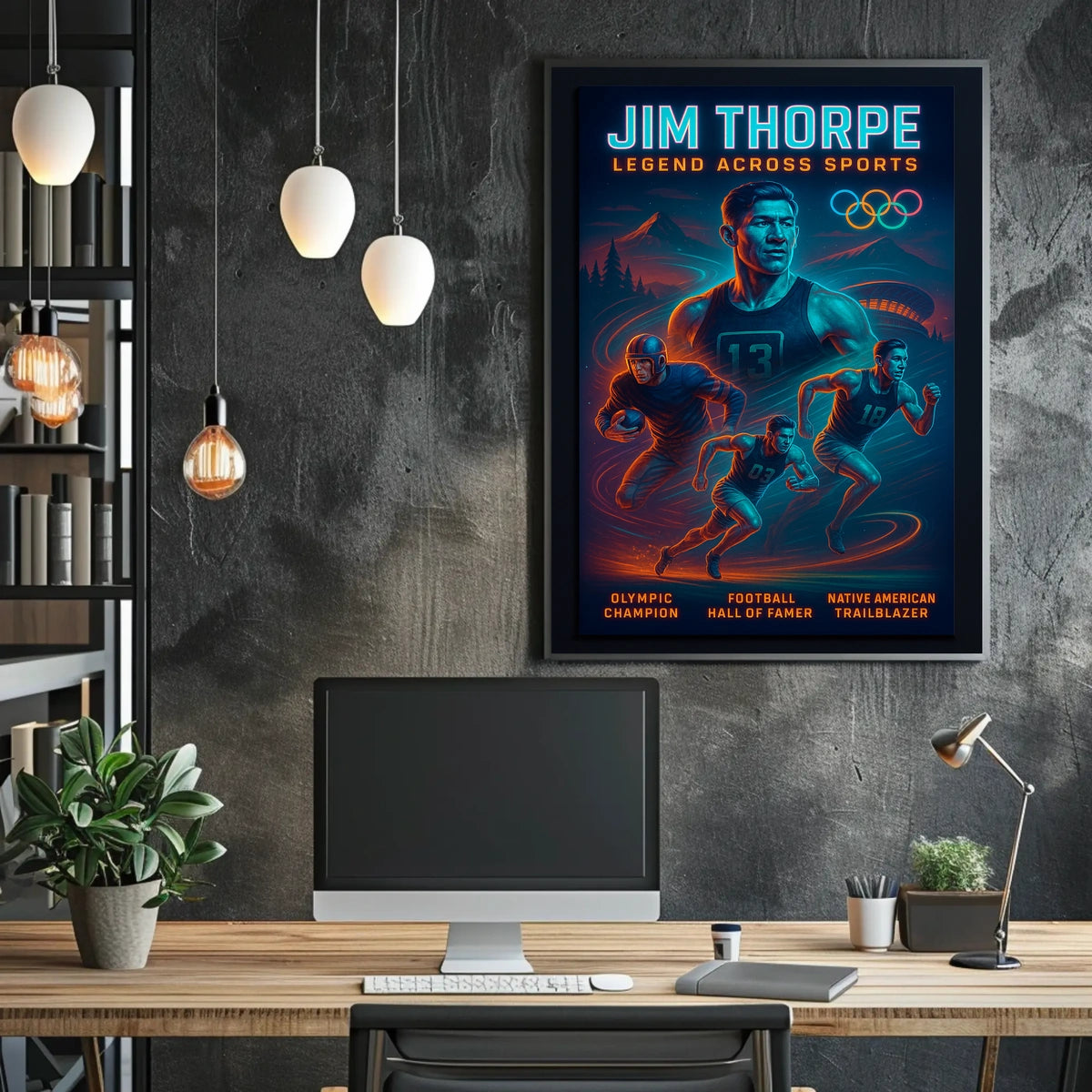 Jim Thorpe Icon of Athletic Excellence Poster