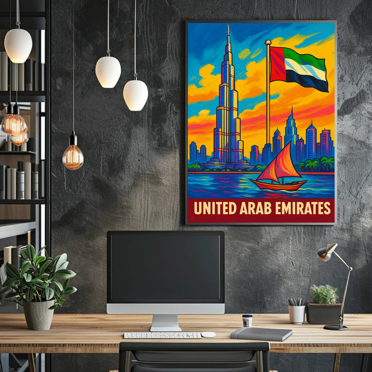 United Arab Emirates Skyline Poster