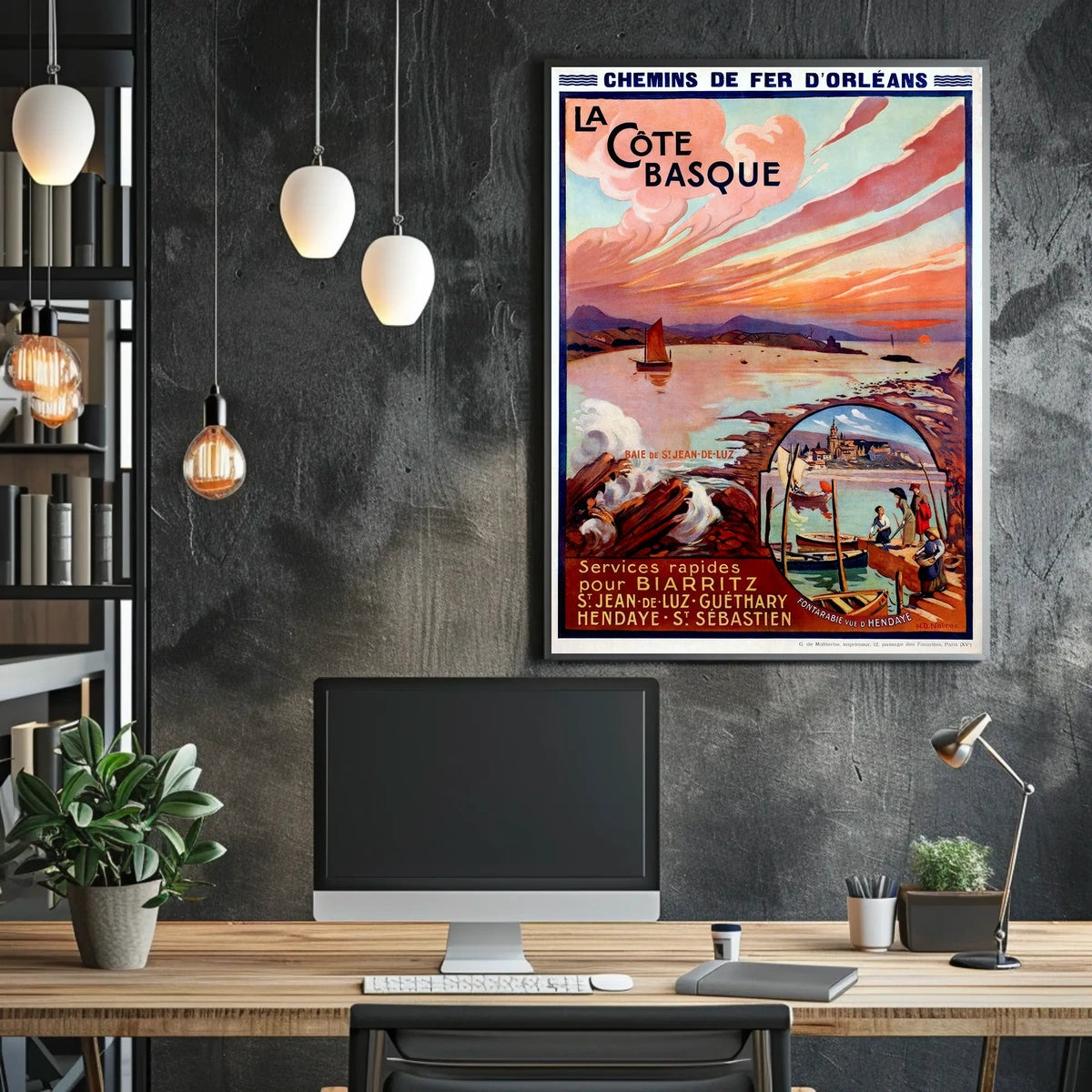La Côte Basque Travel Poster