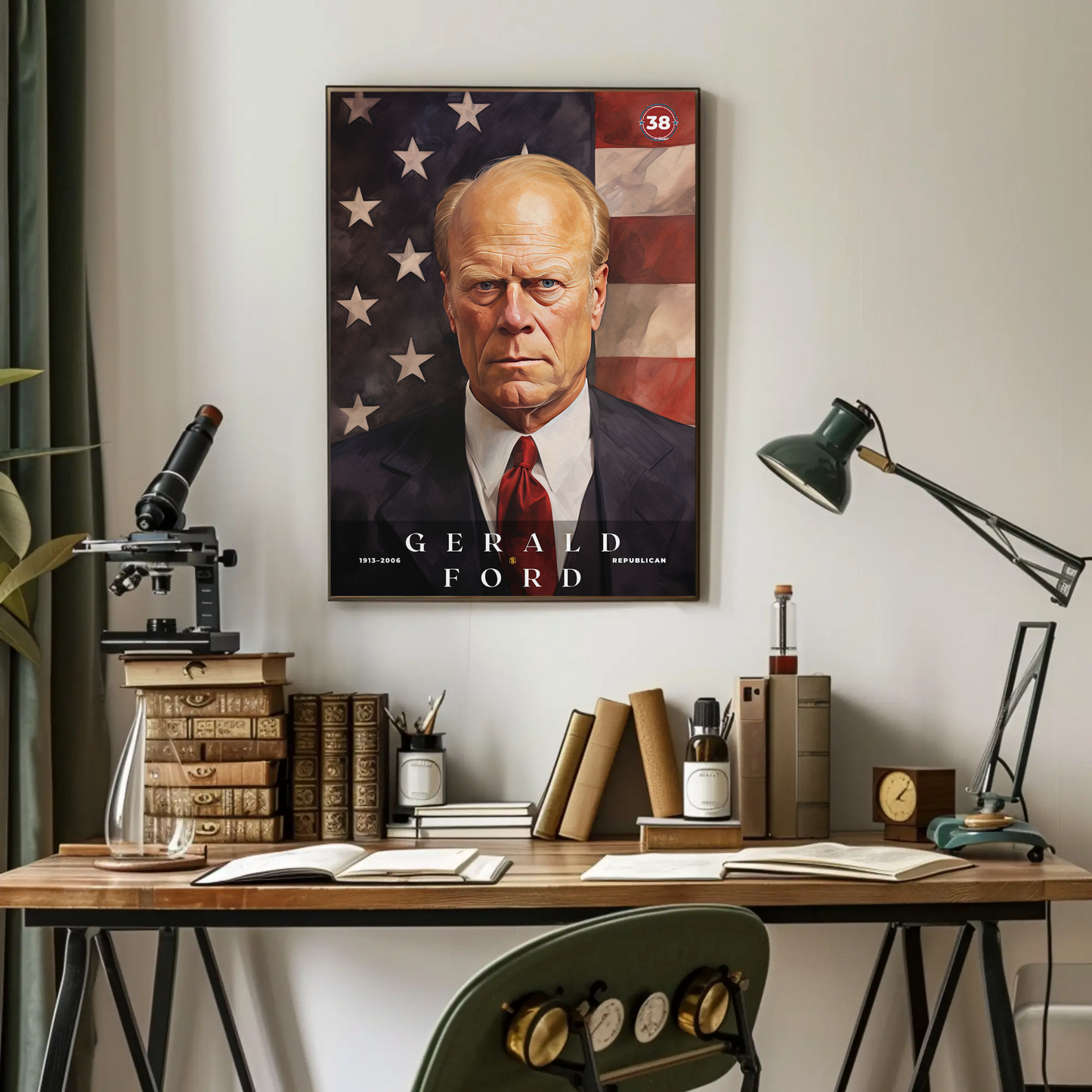 Gerald Ford 38th President Of The United States Portrait