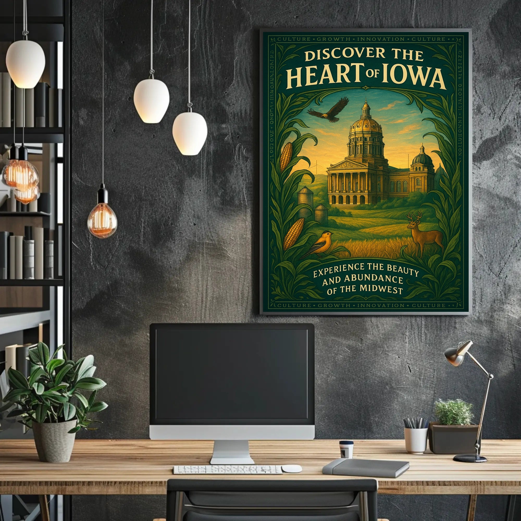 Discover The Heart Of Iowa Poster