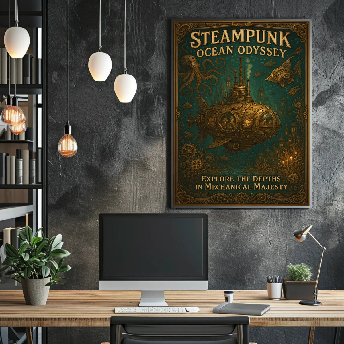 Steampunk Ocean Odyssey Poster