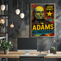 John Quincy Adams 6th President of the United States Graffiti Pop Art Poster