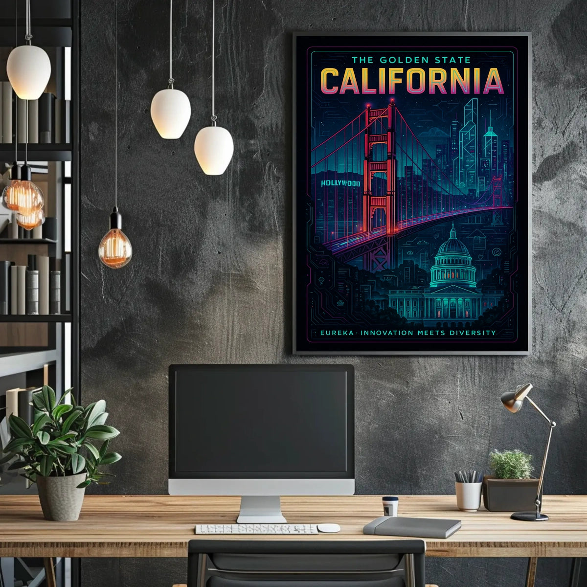 California The Golden State Poster