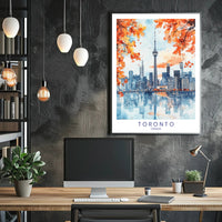 Toronto Skyline in Autumn Poster PosterGoat